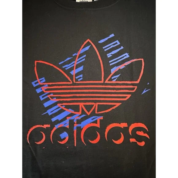 adidas Og Sketch Trefo Crew Neck Short Sleeve T-Shirt Mens Black Casual Tops 2XL - Picture 8 of 12